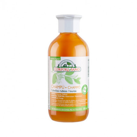 CHAMPÚ CABELLOS RUBIOS HENNA, KERATINA VEGETAL, CAMOMILA 300 ML