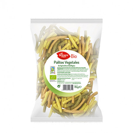 Vegetable sticks snacks bags 70 gr