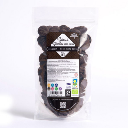 GOTAS CHOCOLATE NEGRO 100%  400 GR