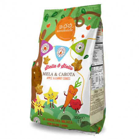 GALLETAS NIÑOS MANZANA ZANAHORIA STELLA STELLO 300 GR