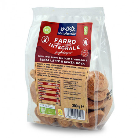 Whole wheat spelled cookies package 300 gr