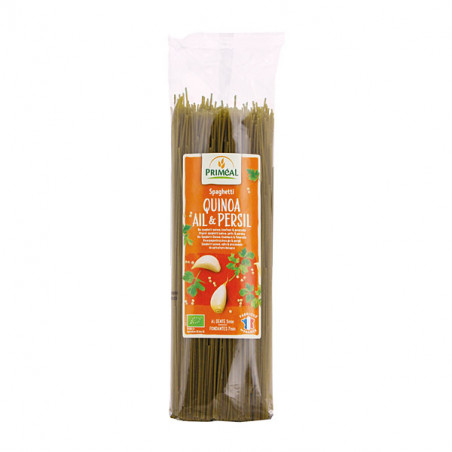 Spaghettis wheat quinoa garlic parsley 500 gr