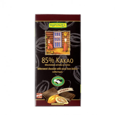 ** CHOCOLATE EXTRA NEGRO 85% 80 GR