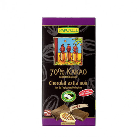 ** CHOCOLATE NEGRO 70 % 80 GR