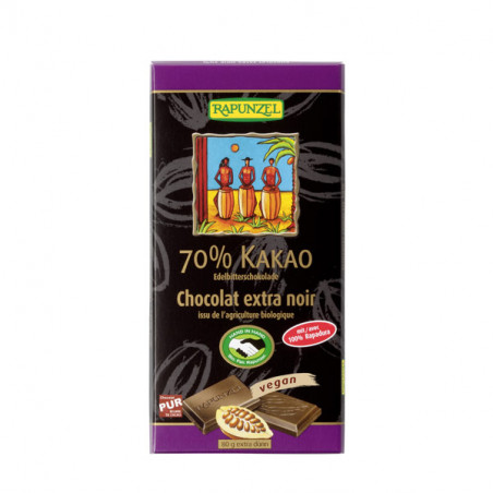 CHOCOLATE NEGRO 70 % 80 GR
