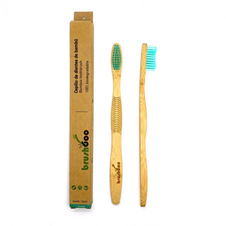 Bamboo toothbrush adult emerald