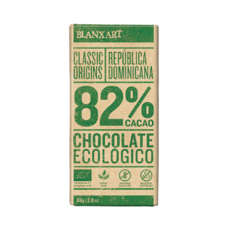 CHOCOLATE 82 %  REPÚBLICA DOMINICANA 80 GR