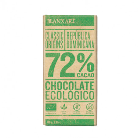 Chocolate 72 % Clasico original Republica  Dominicana80 gr