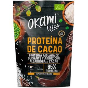 PROTEÍNA VEGANA ARVEJA ARROZ CACAO ALGARROBA 500 GR