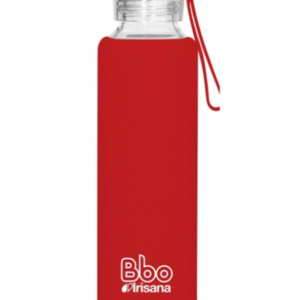 BOTELLA BOROSILICATO SILICONA ROJA 550 ML