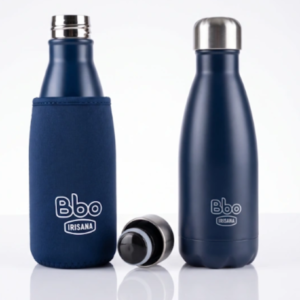 BOTELLA TERMO ACERO INOXIDABLE AZUL 350 ML
