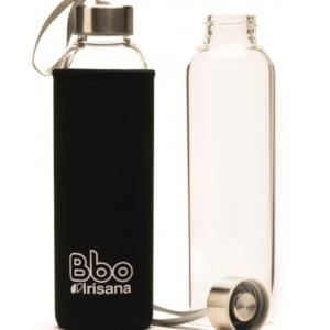 BOTELLA CRISTAL BOROSILICATO NEOPRENO NEGRA 550 ML