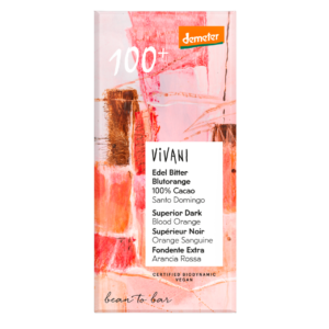 CHOCOLATE NEGRO 100% NARANJA SANGUINA 90 GR