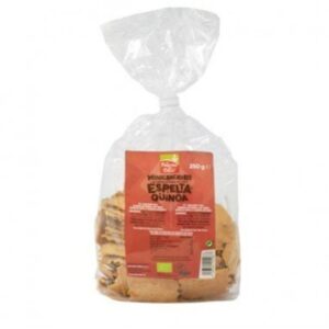 PAN CRUJIENTE MINICRACKERS ESPELTA QUINUA 250 GR
